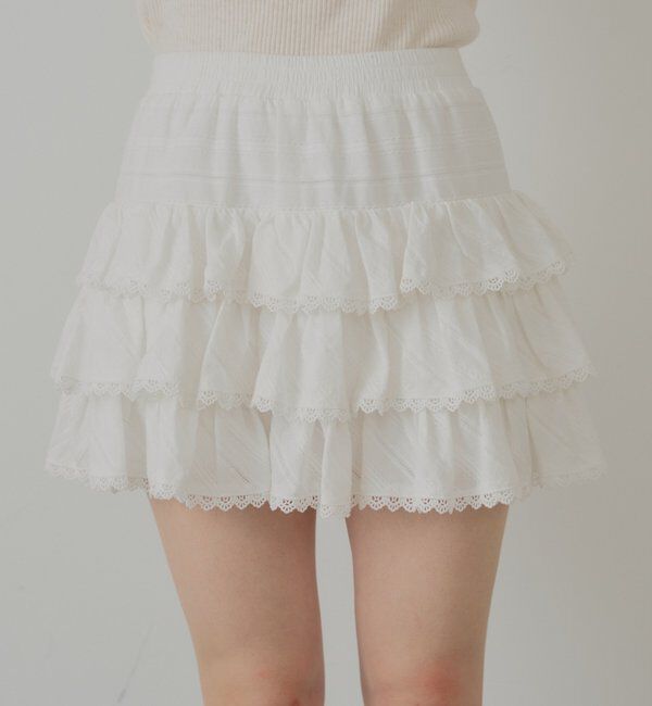  「フリルティアードミニスカート」|スカート|