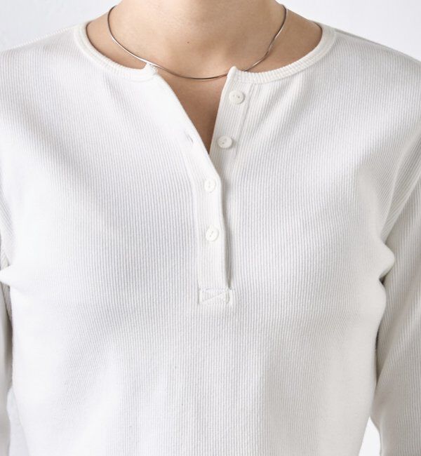  「【WEB限定】ヘンリーネックショートトップス」|Tシャツ・カットソー|