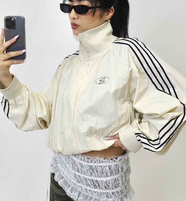  「【SLOPPY/スロッピー】 Sロゴナイロントラックジャケット」|その他|アイボリー