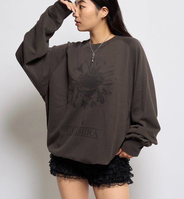  「Soucreamガーベラスウェット」|Tシャツ・カットソー|チャコールグレー