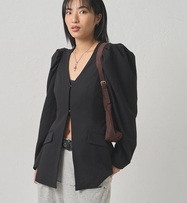  「【SixM/シックスエム】  パフスリーブジャケット」|テーラードジャケット|