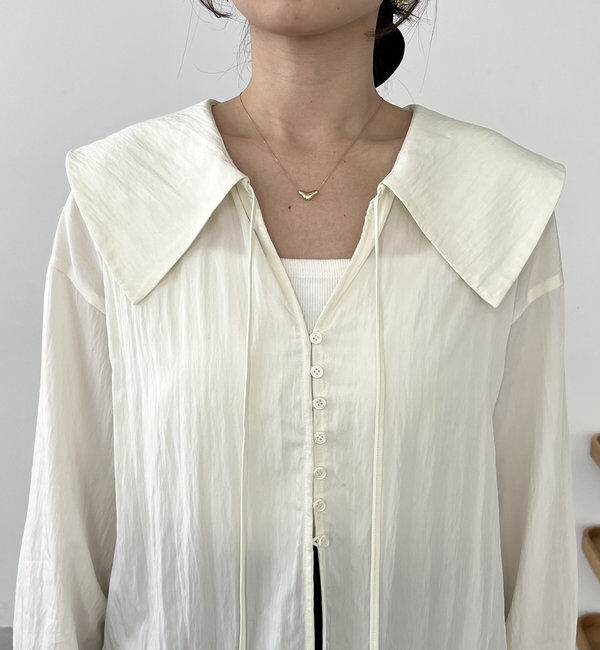  「【セットアイテム】ビスチェ付BIG襟シャツ」|シャツ・ブラウス|