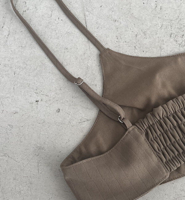  「【セットアイテム】ビスチェ付BIG襟シャツ」|シャツ・ブラウス|