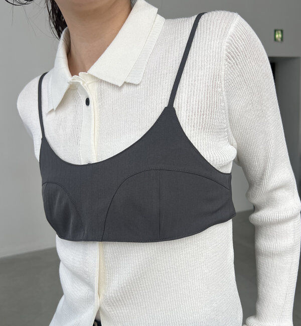  「【セットアイテム】ビスチェ付BIG襟シャツ」|シャツ・ブラウス|