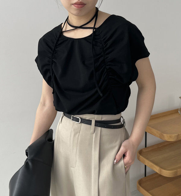  「【待望の再入荷！】ギャザーフレンチTシャツ」|Tシャツ・カットソー|