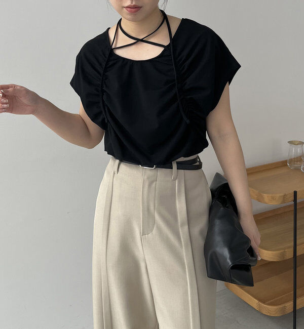  「【待望の再入荷！】ギャザーフレンチTシャツ」|Tシャツ・カットソー|