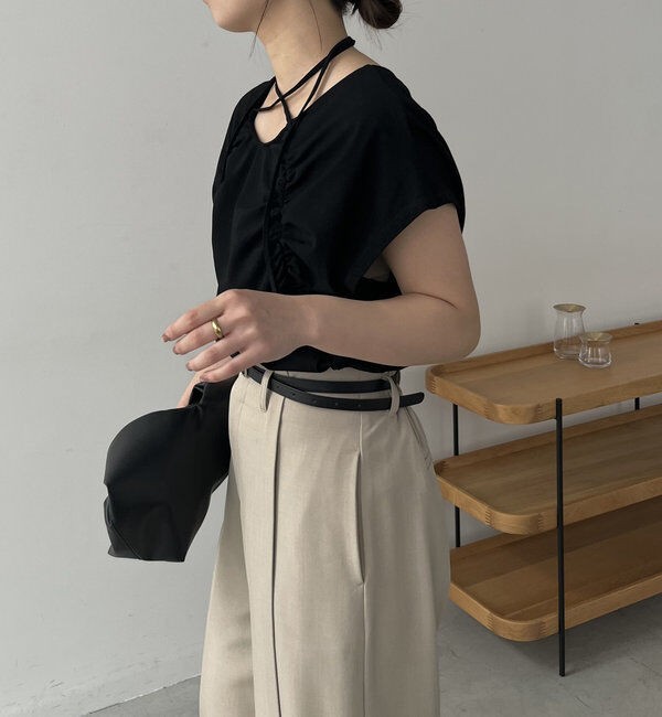  「【待望の再入荷！】ギャザーフレンチTシャツ」|Tシャツ・カットソー|