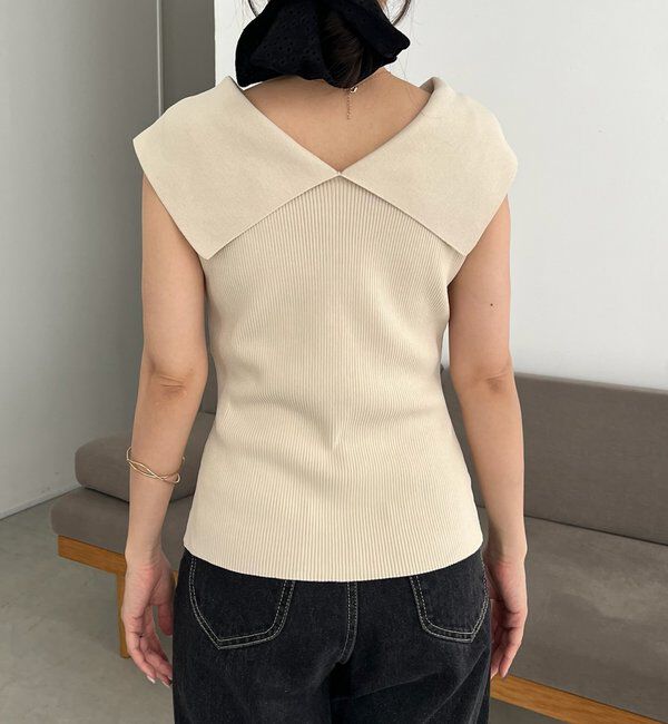  「【前後2WAY仕様】BIG襟ニット」|ニット・セーター|