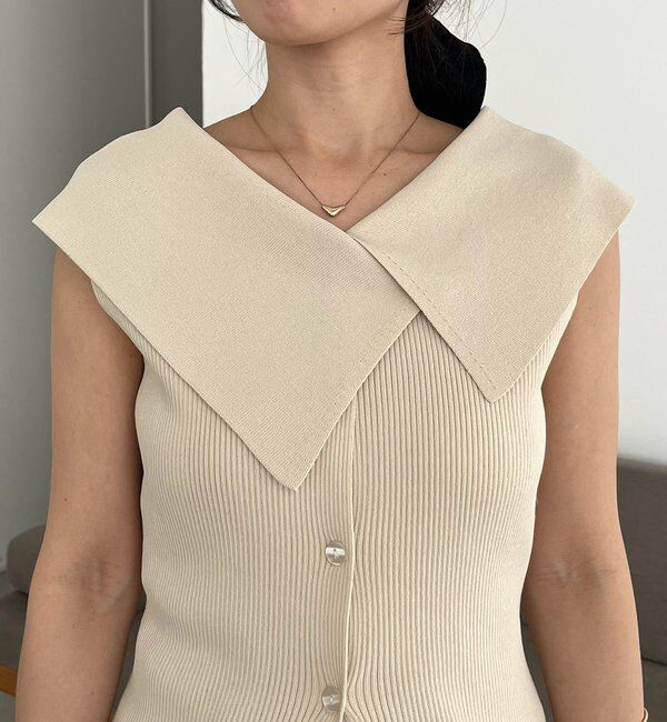  「【前後2WAY仕様】BIG襟ニット」|ニット・セーター|