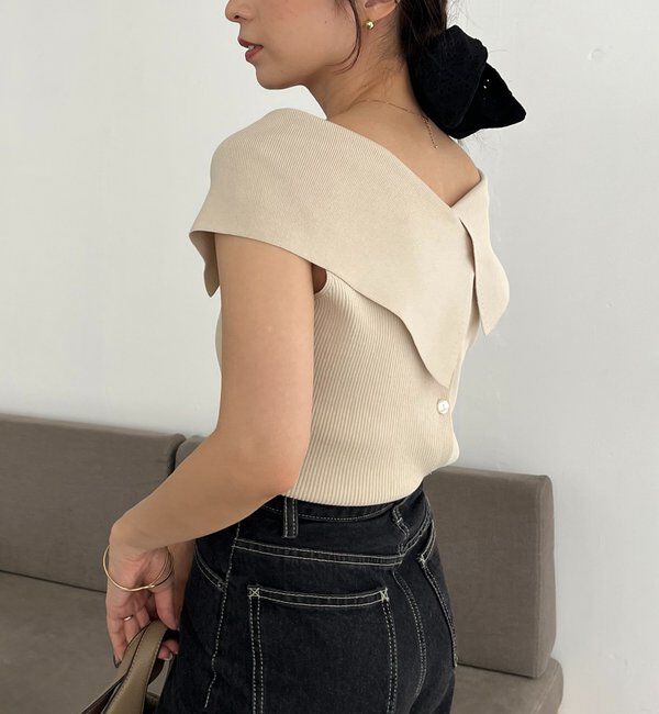  「【前後2WAY仕様】BIG襟ニット」|ニット・セーター|