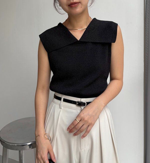  「【前後2WAY仕様】BIG襟ニット」|ニット・セーター|