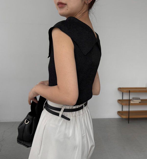  「【前後2WAY仕様】BIG襟ニット」|ニット・セーター|