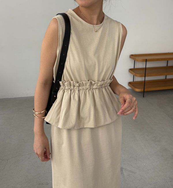  「【低身長サイズあり】バルーンペプラムワンピース」|ワンピース|