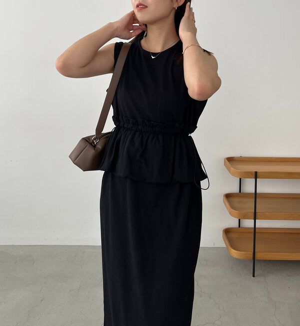  「【低身長サイズあり】バルーンペプラムワンピース」|ワンピース|