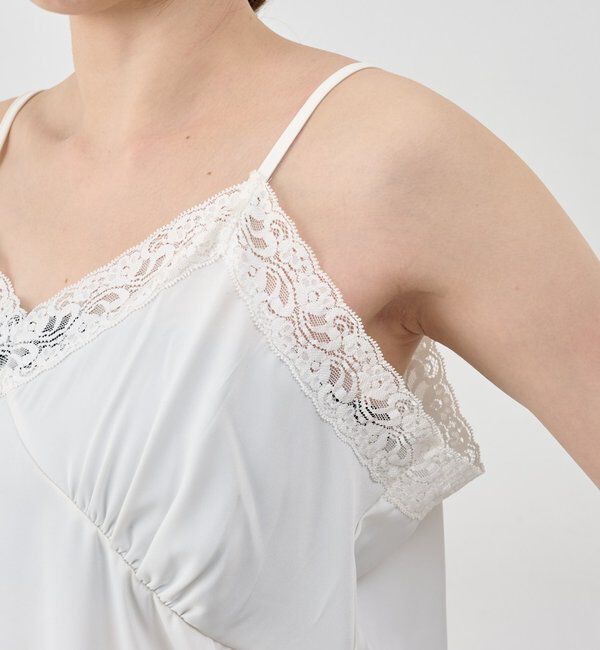  「サテンレースキャミソール」|キャミソール|