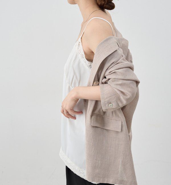  「サテンレースキャミソール」|キャミソール|