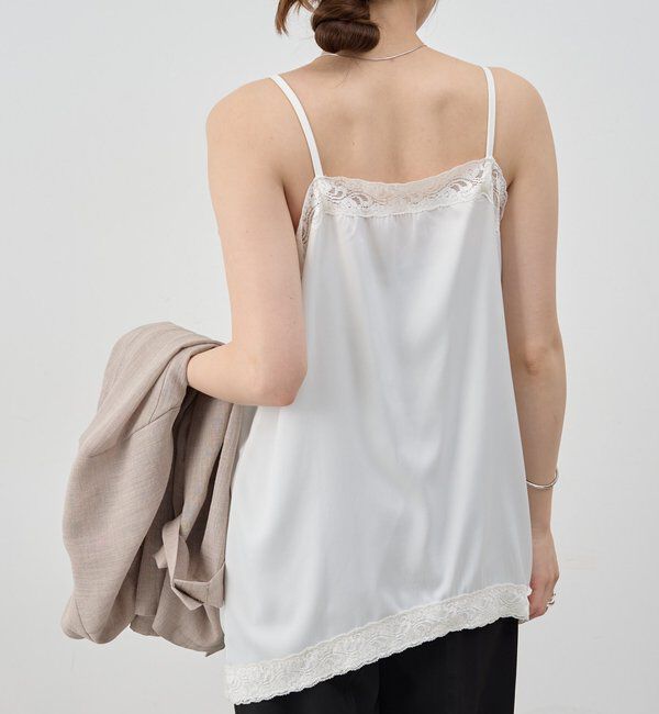  「サテンレースキャミソール」|キャミソール|