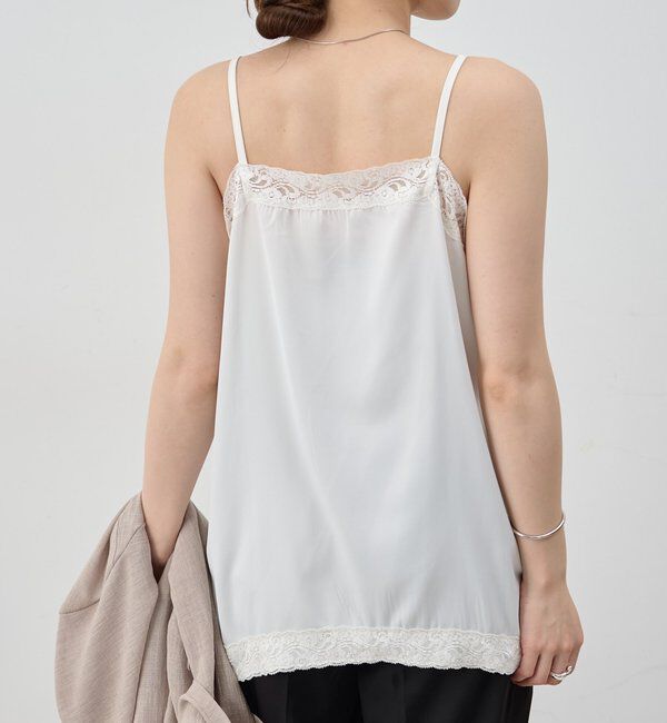  「サテンレースキャミソール」|キャミソール|