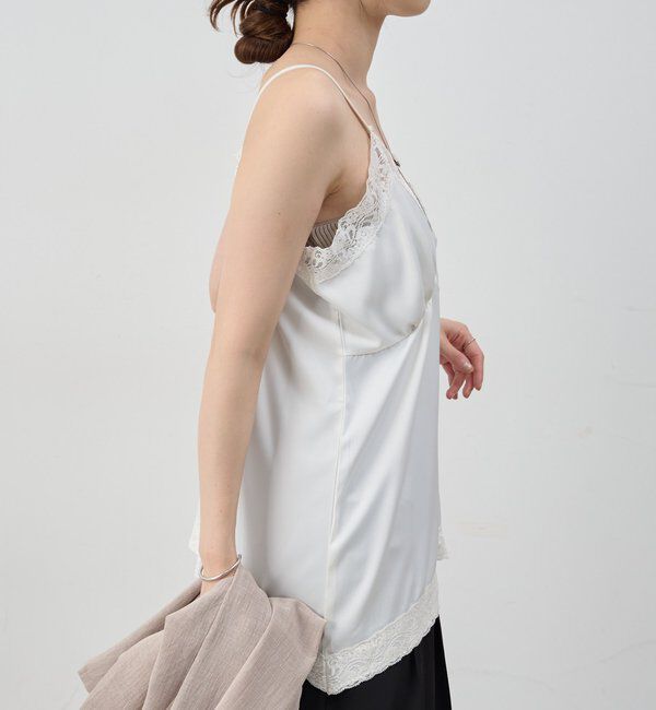 「サテンレースキャミソール」|キャミソール|
