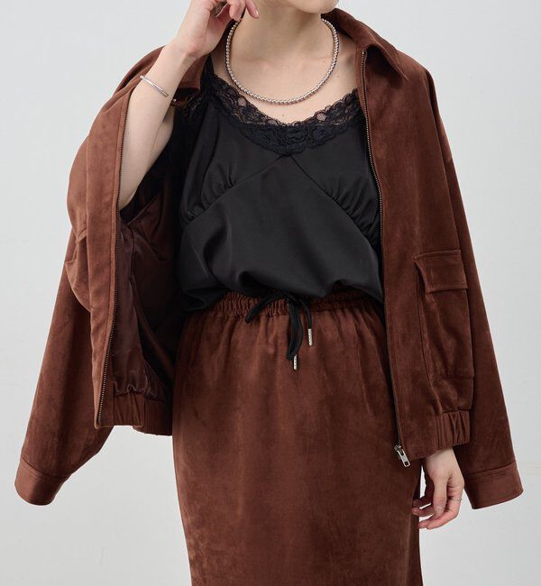  「サテンレースキャミソール」|キャミソール|