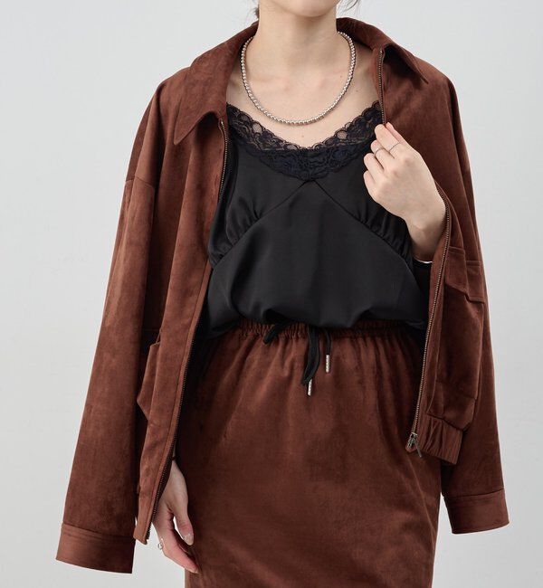  「サテンレースキャミソール」|キャミソール|