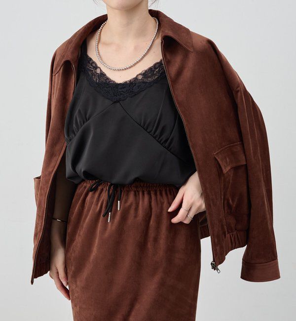  「サテンレースキャミソール」|キャミソール|