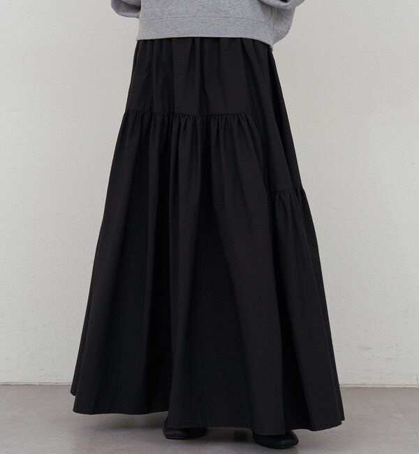  「タフタボリュームスカート」|スカート|ブラック