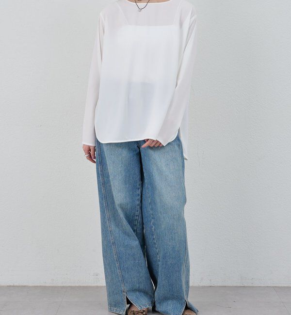  「【26SS予約】サイドスリットブラウス」|シャツ・ブラウス|