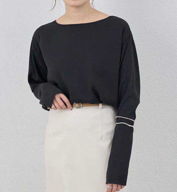  「【26SS予約】サイドスリットブラウス」|シャツ・ブラウス|ブラック