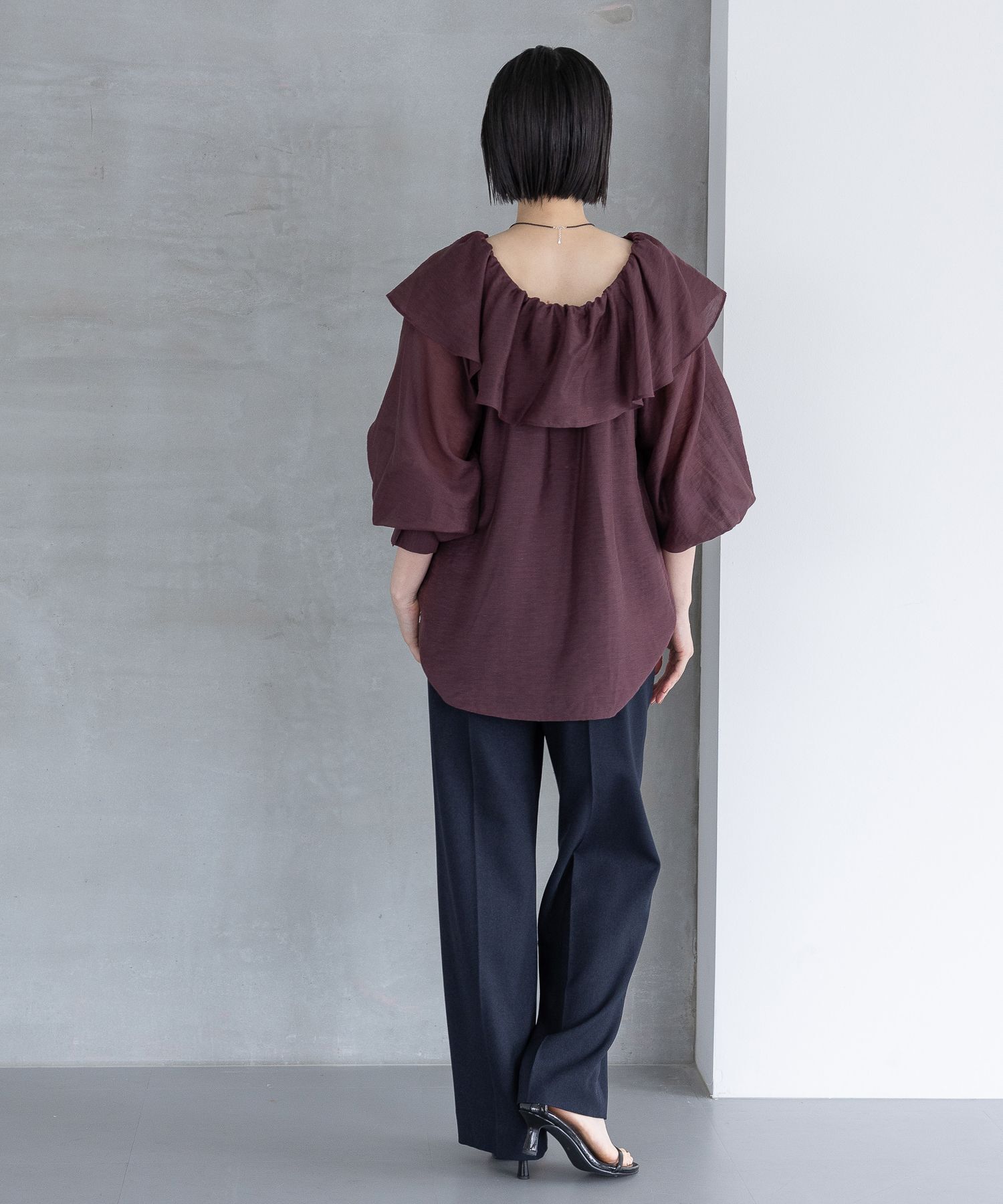 A part by 「リネンフリルブラウス」|シャツ・ブラウス|