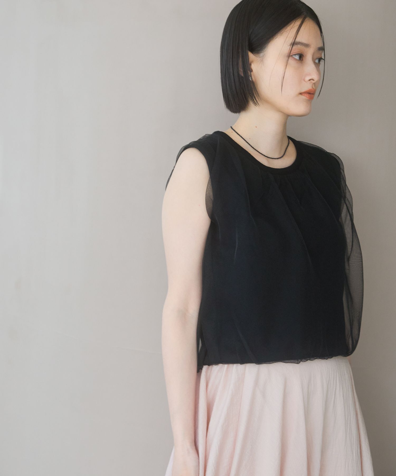 A part by 「ニットチュールレイヤードノースリーブ」|ニット・セーター|