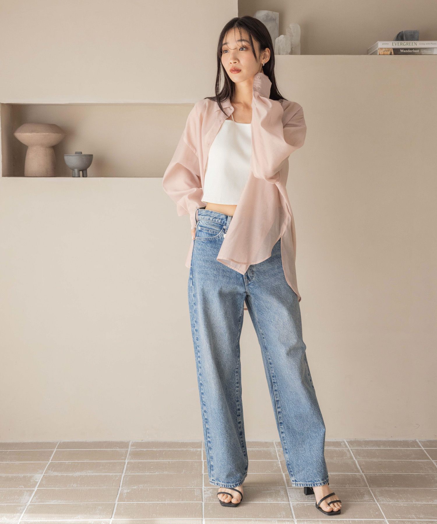 LOWRYS FARM「ＣＯＮＥ／アシメデニムパンツ」|デニム|