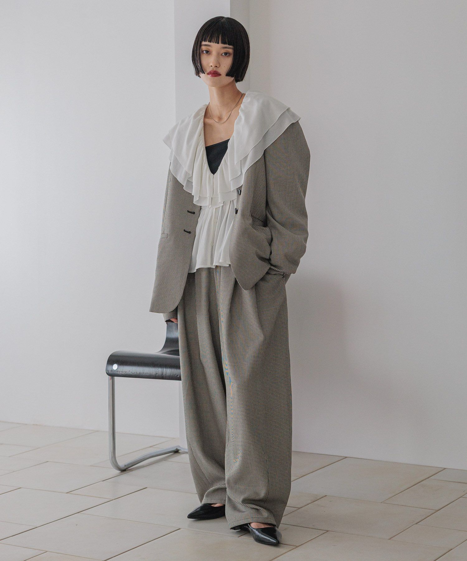 LOWRYS FARM「ＴＲイージーコクーンパンツ」|チノ|