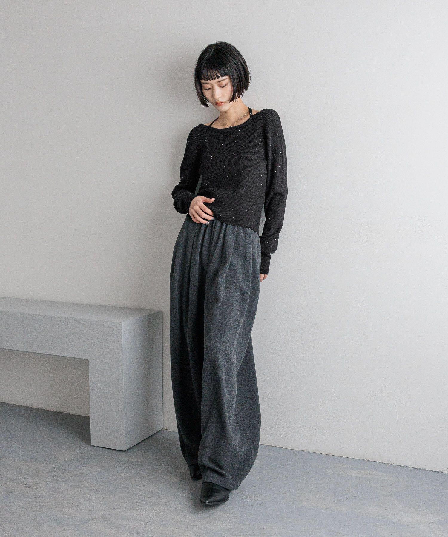 LOWRYS FARM「ＴＲイージーコクーンパンツ」|チノ|