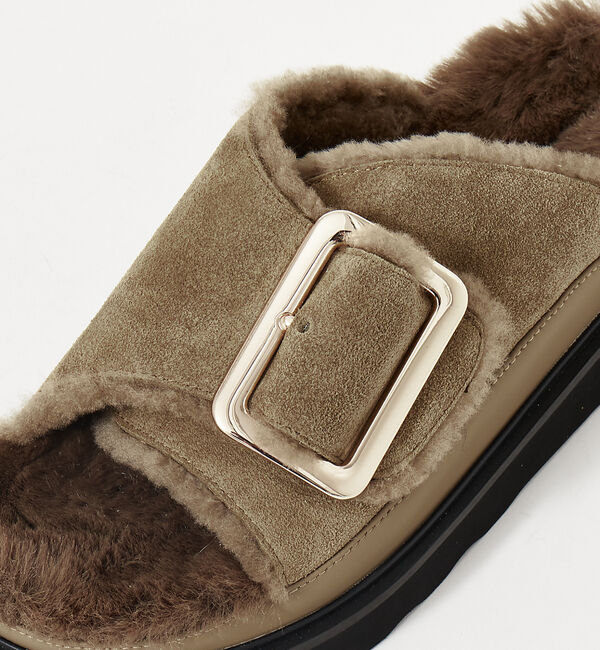 collex「【MOHI/モヒ】ファーサンダル シングルベルト」|サンダル|