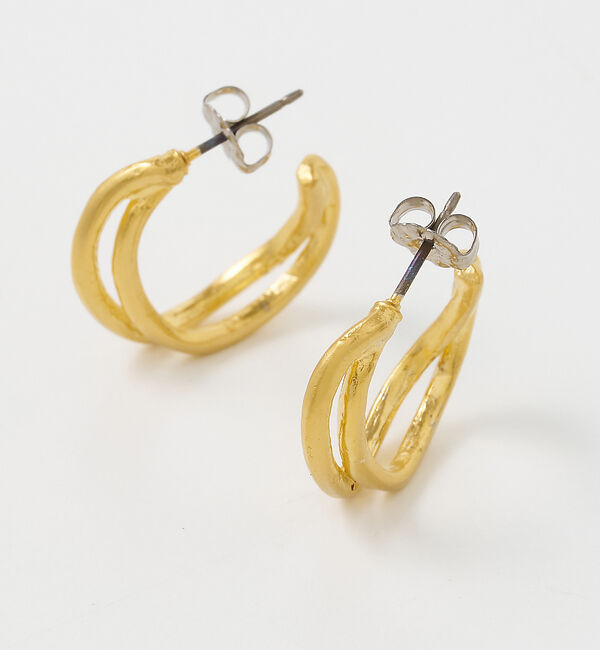 collex「【Ljud/ユード】ネジリラインズピアス」|ピアス|ゴールド
