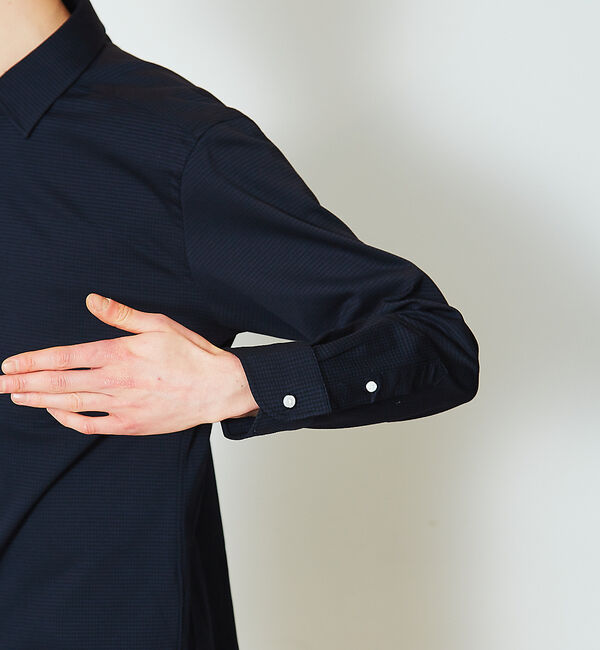 ABAHOUSE「【FLEX】36G コンパクトシルキー ギンガムチェックシャツ」|シャツ・ブラウス|