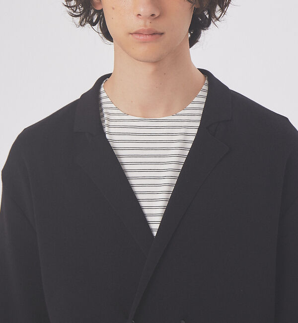 ABAHOUSE「総針 ニット ダブルジャケット カーディガン」|カーディガン|