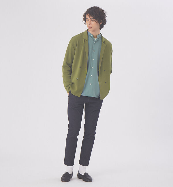 ABAHOUSE「総針 ニット ダブルジャケット カーディガン」|カーディガン|