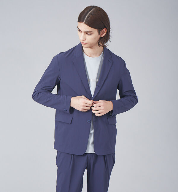 ABAHOUSE「【セットアップ対応】パールイズミ監修 コーデュラナイロン 2WAY ライディング」|テーラードジャケット|ネイビー