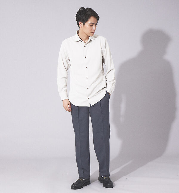 ABAHOUSE「【FLEX SHIRTS】ダイヤ柄 フクレジャカード シャツ」|シャツ・ブラウス|