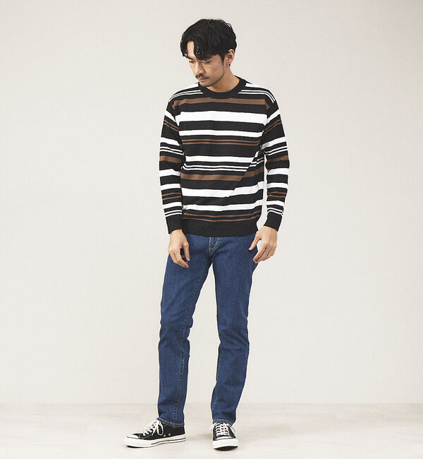 ABAHOUSE「マルチボーダー ニット」|ニット・セーター|