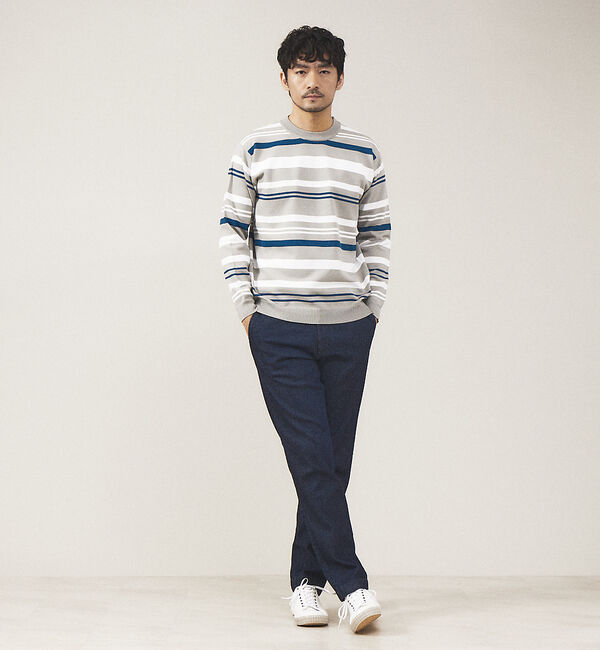 ABAHOUSE「マルチボーダー ニット」|ニット・セーター|