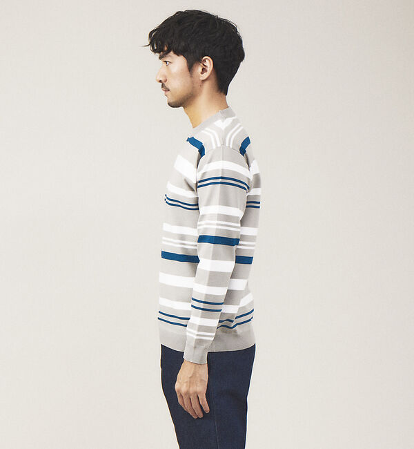 ABAHOUSE「マルチボーダー ニット」|ニット・セーター|