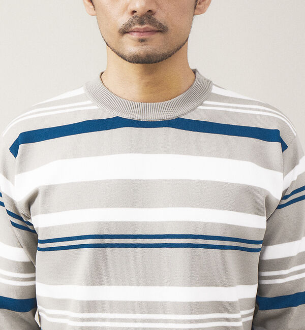 ABAHOUSE「マルチボーダー ニット」|ニット・セーター|