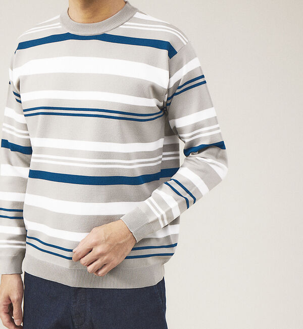 ABAHOUSE「マルチボーダー ニット」|ニット・セーター|