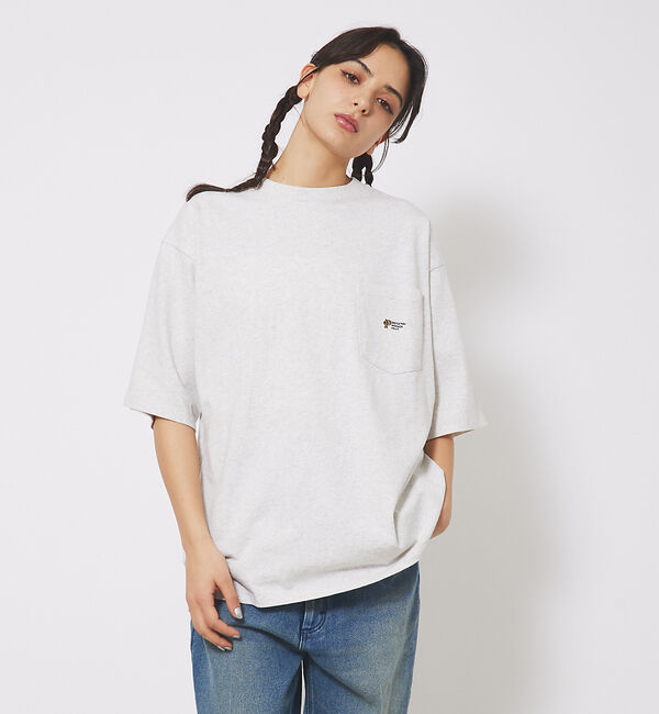 ABAHOUSE「【PENDLETON/ペンドルトン】EMS Pocket Tee/刺繍ポケットT」|Tシャツ・カットソー|グレー