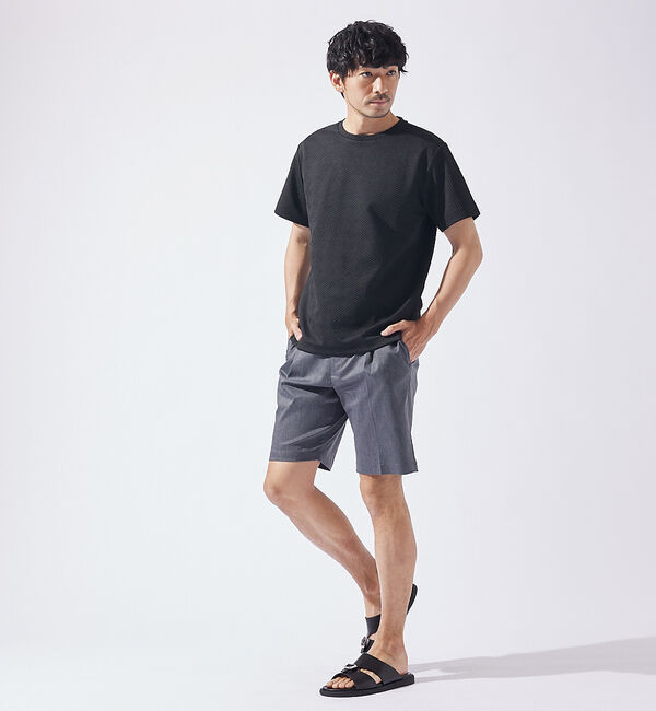 ABAHOUSE「ジオメトリック柄 クルーネック 半袖 Tシャツ」|Tシャツ・カットソー|