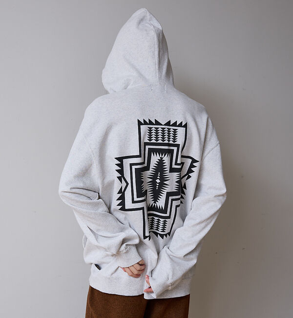 ABAHOUSE「【PENDLETON/ペンドルトン】Back Print Zip Up Hood」|パーカー|ホワイト系その他1