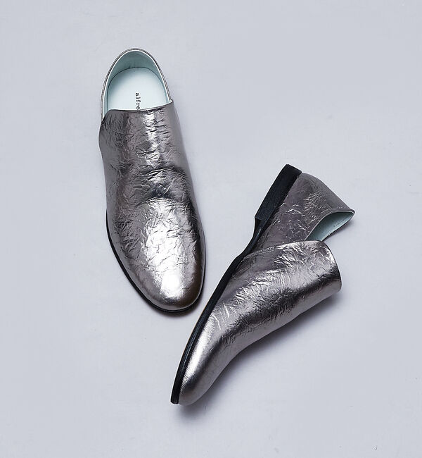 alfredoBANNISTER「ホイル ソフトレザー ドレープ フラットシューズ」|その他|